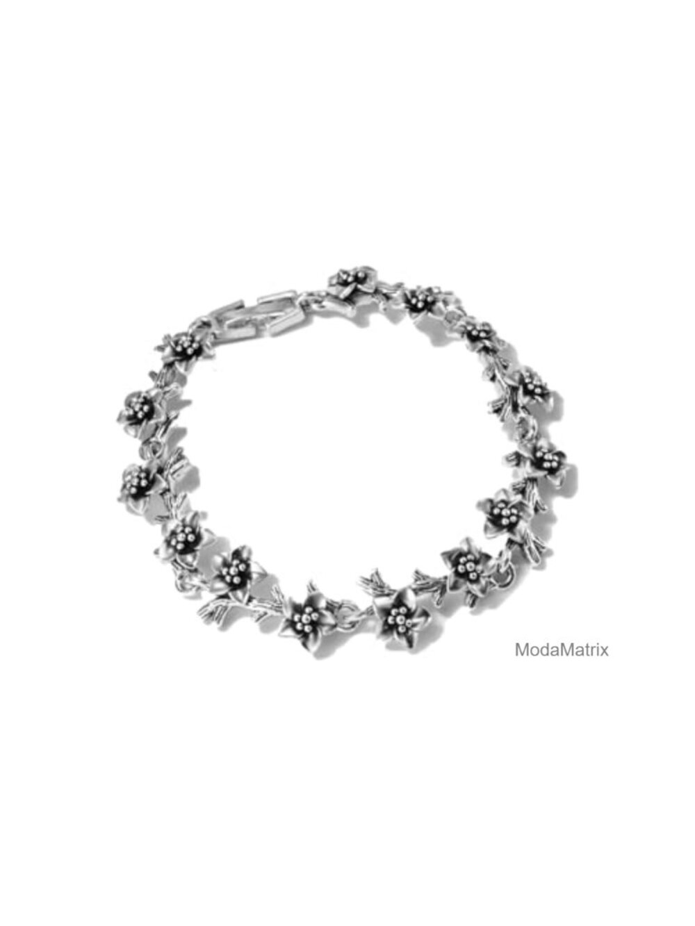 Silver Stainless Steel Cross Bracelet Gothic Punk Rosary Charm